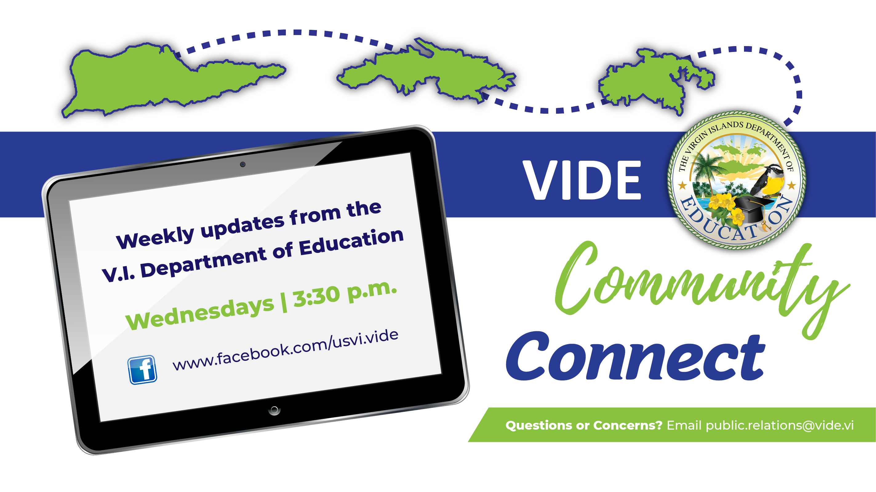 VIDE Community Connect | Wednesdays @ 3:30 p.m. on Facebook Live